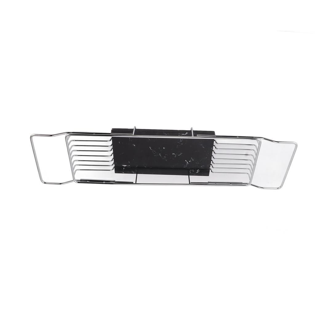 Metal Marble Bathtub Rack Anti Slip Space Saving Multi Functional Expandable Bathtub Tray House Warming Gift
