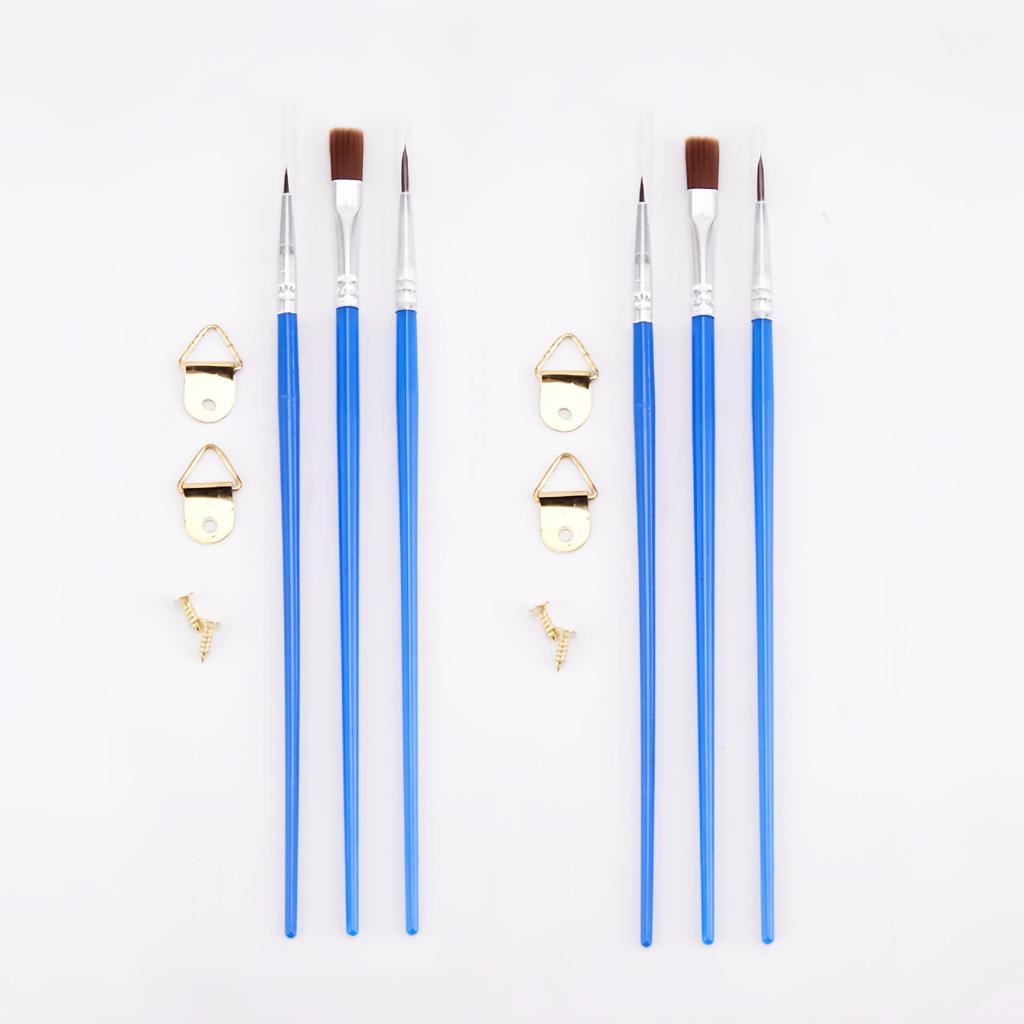 Children's Nylon Hair Gouache & Acrylic Paint Brushes – Set for Oil Painting, Graffiti, and Outlining.