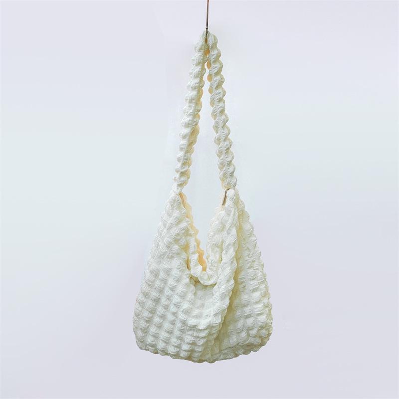 Bolsa Transversal e Tote Grande em Lona Estilo Japonês Nuvem Bolha para Estudantes