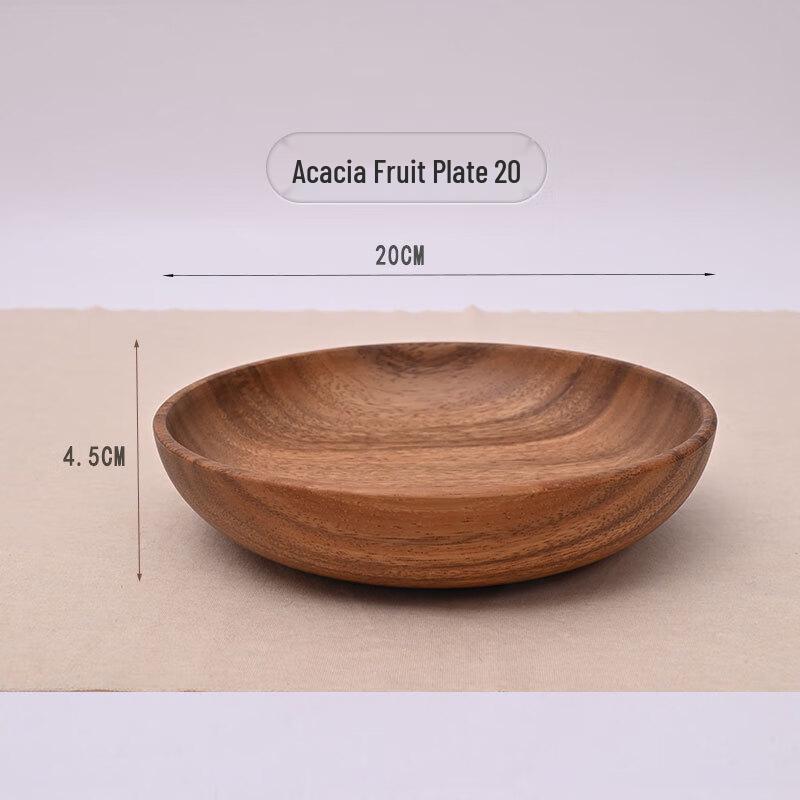 ZISIZ Acacia Wood Round Sauce Dish