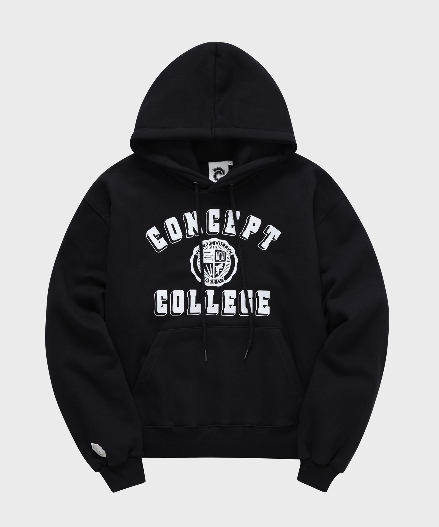 Concept College Classic Big Logo Black Hoodie / Hoodie [Unisex] Black/M