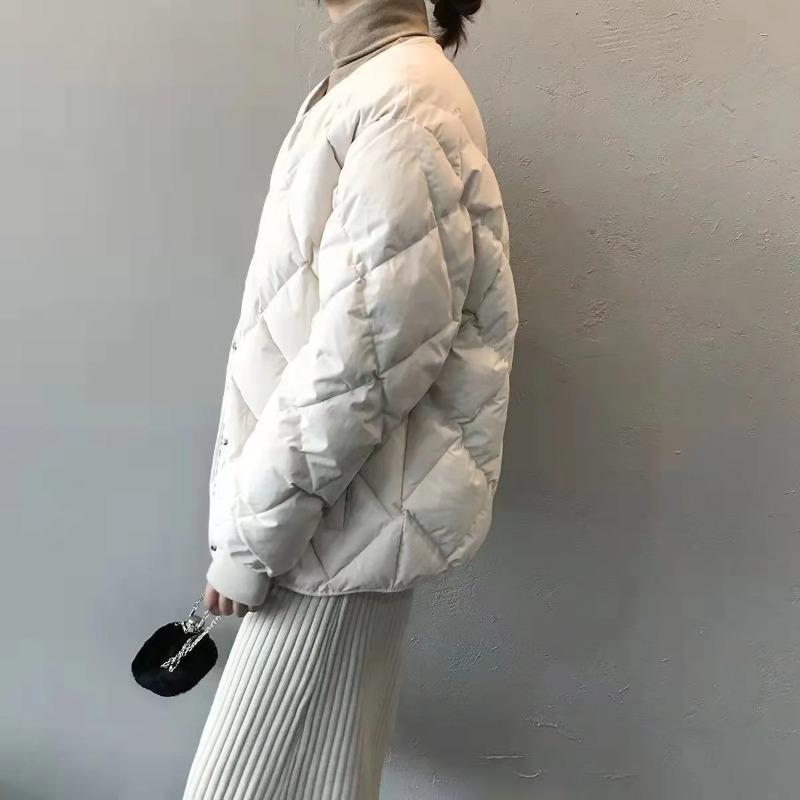 Autumn Winter Single Breasted Coat Women Fashion Solid Warm Quilted Jacket Long Sleeve O Neck Coats Lady Casual Outfit Wear