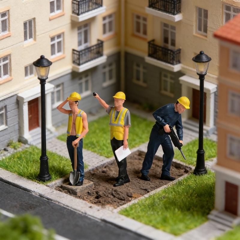 Professional Craft Construction Team Figures 1:64 Scale Resin Art Accessories For Model Railroad And Displays