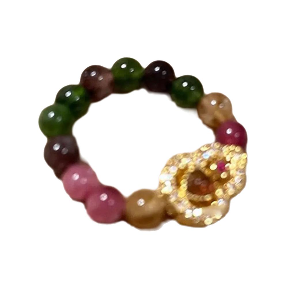 Unique Finger Rings Adjustable Rings Beads Rings Opening Rings Stylish Finger Rings Eye Catching Finger Jewelry