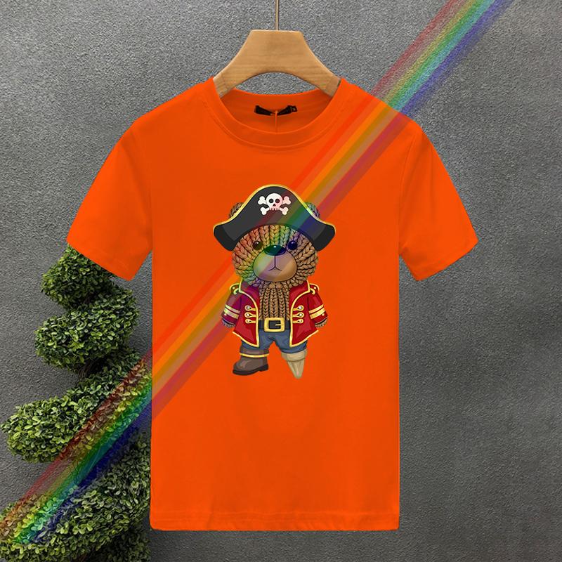 Luxury Pirate Bear 100% Cotton High Quality Printing Couple Tees Summer Harajuku For Men/Women Short Sleeve T-shirt Asian Size