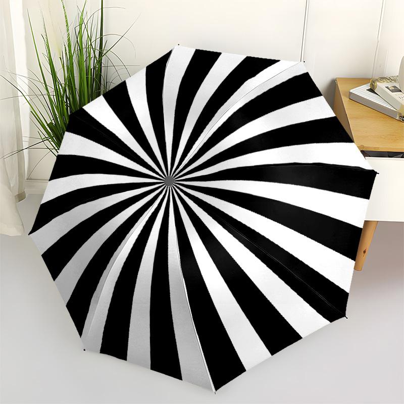 1pc Sunburst Pattern Automatic Open/Close Umbrella Compact Folding Umbrella, All-Season Portable Umbrella for Women/Men F1124231