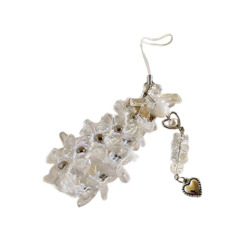 

Бисерный шнурок для телефона с бабочкой, ленточная цепочка для телефона, сделай сам, ручная работа, брелок с бантом, подвеска для телефона на рюкзак, аксессуар для камеры 1 серебряный