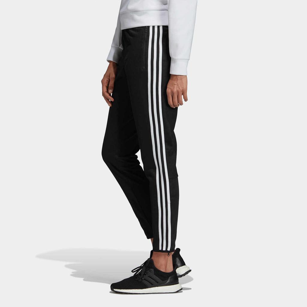 Adidas Logo Casual Breathable Knit Sports Pants Women Bottoms Black DW8440