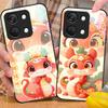 New Cartoon Snake For OnePlus Nord 3 5 6T 7 Pro 8 12 10T Reno8 Lite 5G 10R Nord N30 Hard Shell Tempered Glass Phone Case Black
