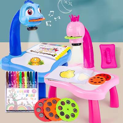 Multi Functional Projection Drawing Table, Children'S Early Education Learning Puzzle Graffiti Projection Drawing Board Toy