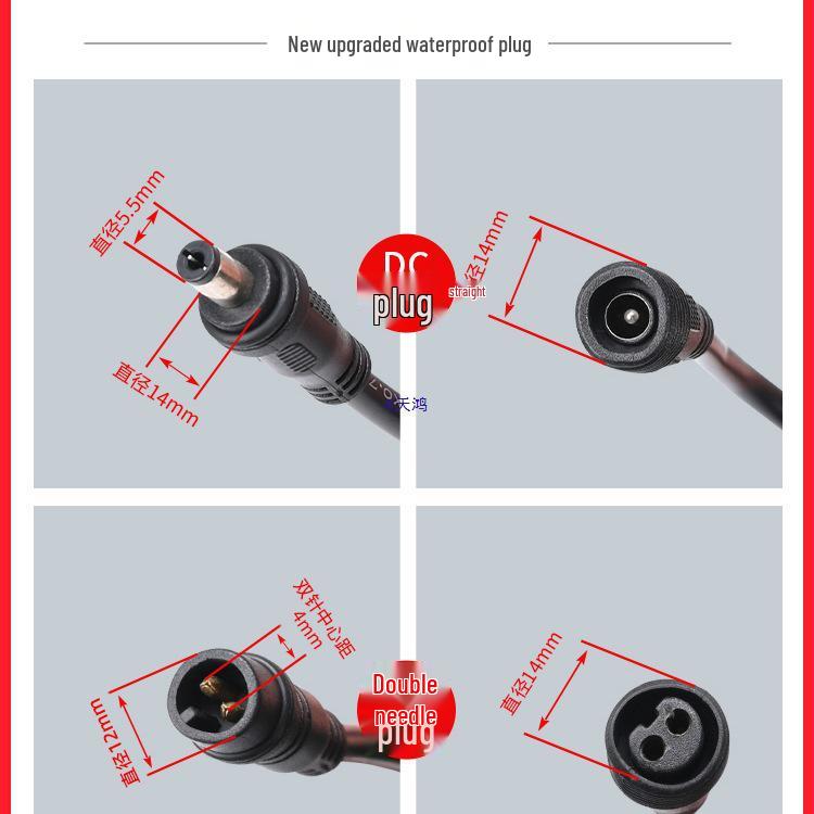 Luzes de Corda Solares Impermeáveis com Extensão de 10m, Cabeça de Pino Duplo, 20m de Fio, 5m de Cabo e 15 Acessórios