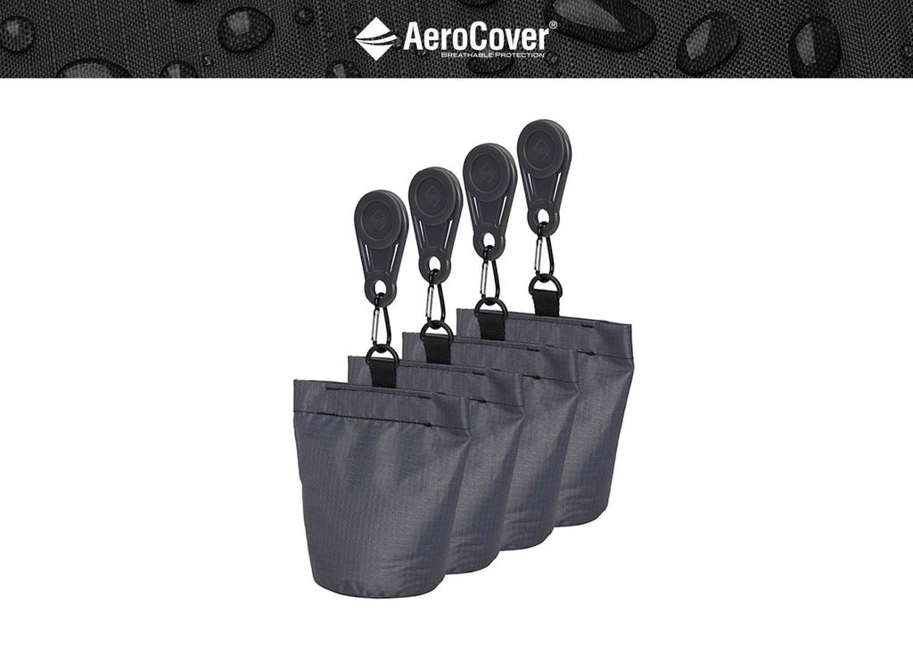 Homms 7812 Aerocover Gray Polyester Garden Cover Weight Bag Set