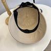 Rabbit Fur Knitted Splicing Leather Brim Equestrian Hat Autumn and Winter Women's Literary and Artistic Face Small Peaked Cap Tide