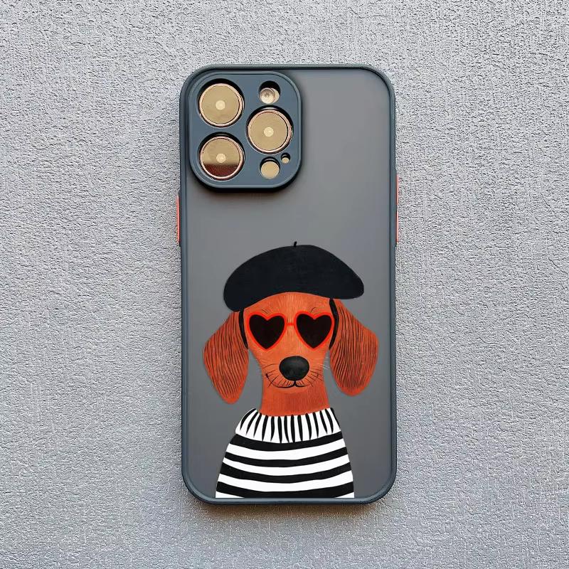 Funny Dancing Dachshund Sausage Dog Phone Case For iPhone 17 Pro Max 16 15 Pro Plus 14 13 Mini 12 11 XR XS 16E 17Air Cover