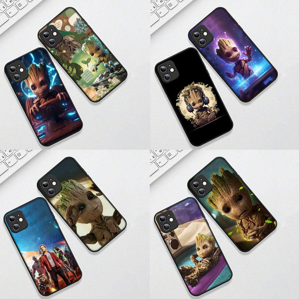 Galaksinin Koruyucuları Bebek Marvel Groot Samsung Galaxy S25 S24 S23 FE Plus Ultra S7 Kenar A16 A15 5G s25+ için Telefon Kılıfı