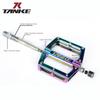 TANKE bicycle pedals ultralight aluminum alloy colorful anti-skid bearing mountain bike accessories MTB foot pedals folding bike