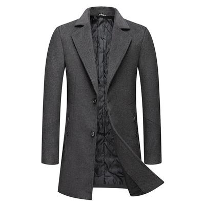 Wool Coat Fashionable Medium and Long Lapel Woolen Men's Coat Non-ironing Thickened Wool Coat