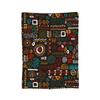 Traditional Ethnic Tribal Pattern  Fleece Throw Blanket Kizomba Blankets for Home Travel Ultra-Soft Bedroom Quilt,