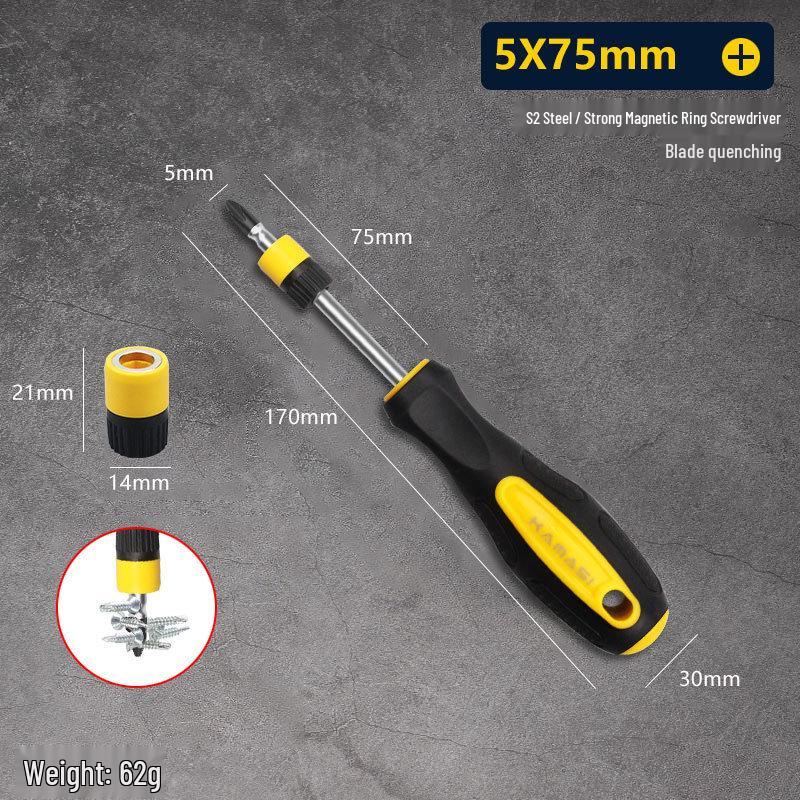 Super Hard Strong Magnetic Screwdriver Set: Phillips & Flathead with Magnetic Sleeve, Small Hardware Tools Encyclopedia