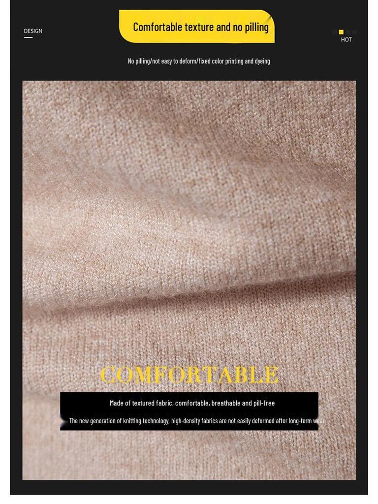 Men's Retro Half-High Neck Slim-Fit Knit Sweater - Versatile Base or Outer Layer, Casual and Lightweight