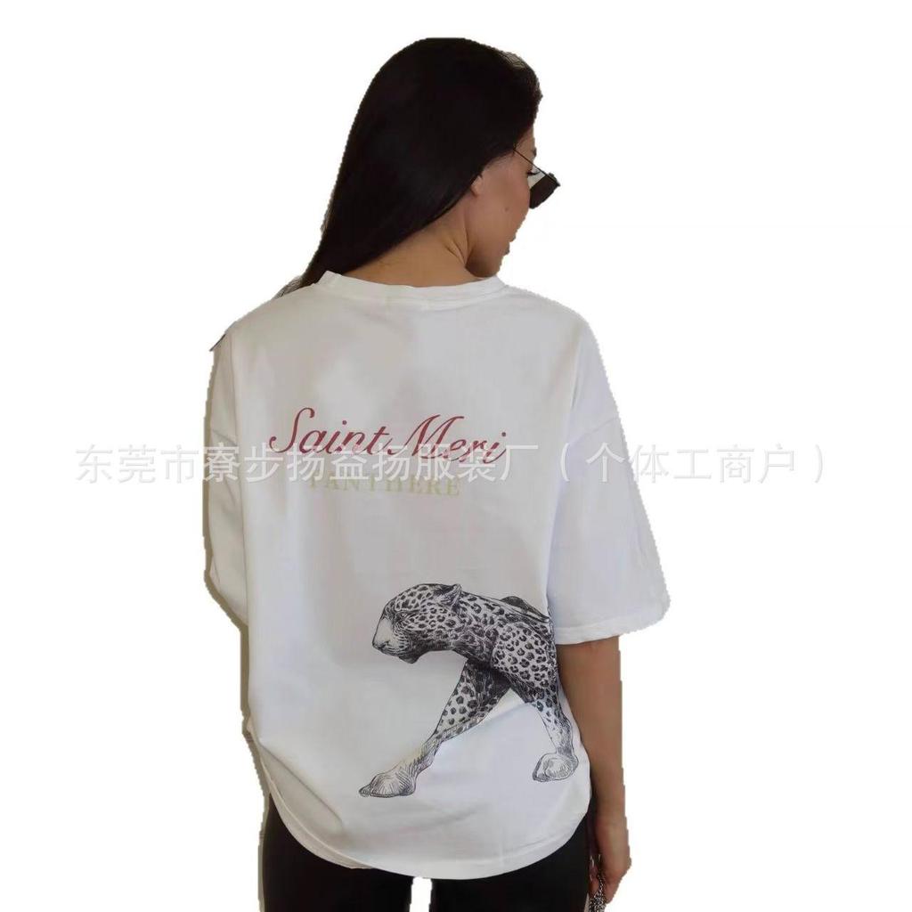 100% Cotton Short Sleeve Women's Hip Hop T-shirt – Trendy Street Style with Cool Graphic Print