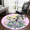 1pc Psychedelic Mushrooms Round Carpet, Made of Polyester,Perfect for Decorating Office Chairs, Living Rooms Fplt039