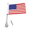 Kit drapeau américain Craftride FH1 chrome pour Harley‑Davidson — support aluminium, drapeau textile, fixation M8