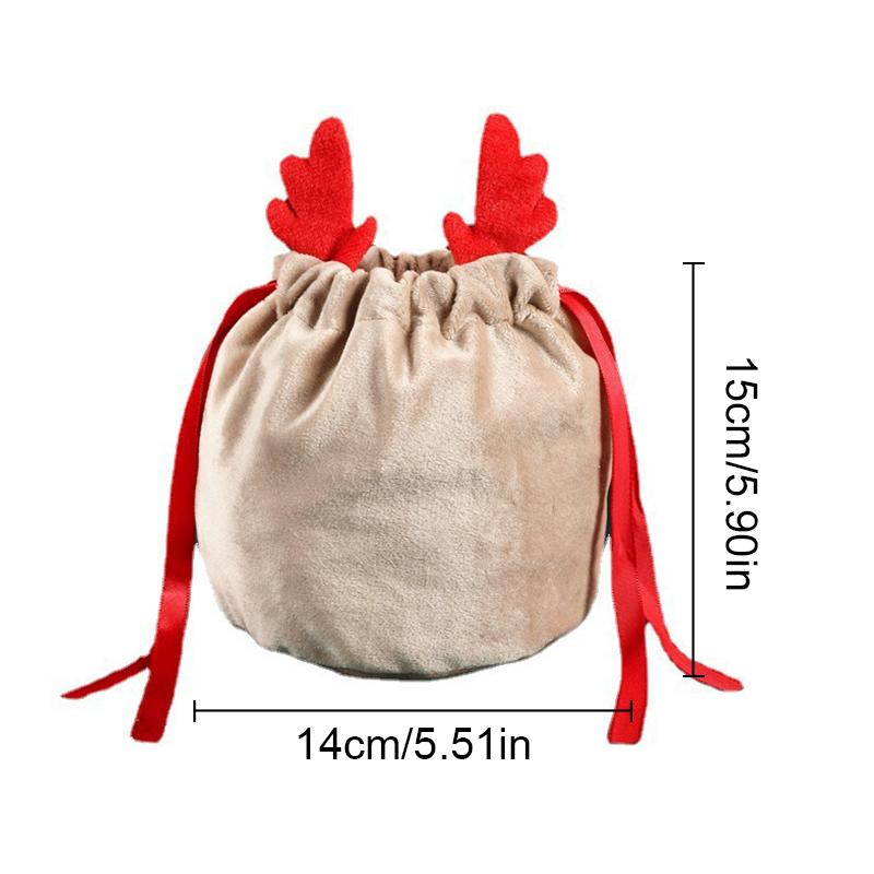 Рождественские Держатели Кошельки Шоколад Печенье Конфеты Упаковка Мультяшные Оленьи Рога — фото 5