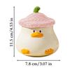 Cute Duck Coffee Mug Novelty Funny Tea Cup With Hat Lid 400ml Cartoon Ceramic Drinkware Tableware With Handle For Kids And Adult