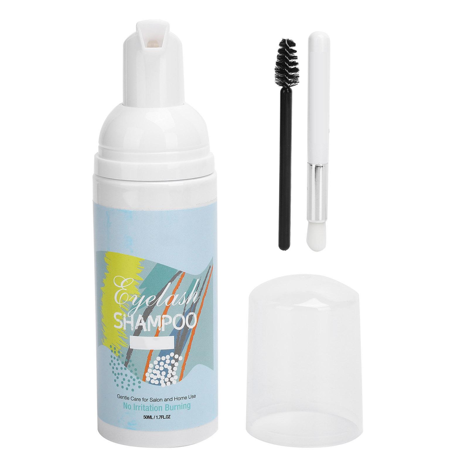 

50 мл Шампунь для ресниц Увлажняющий шампунь для наращивания накладных ресниц с инструментом-кистью