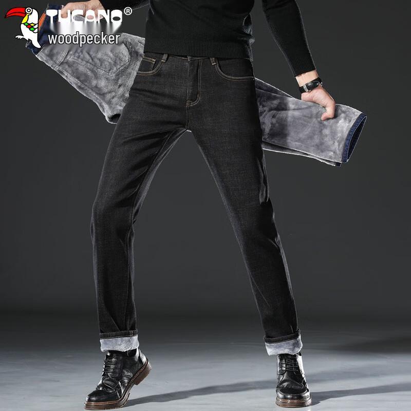 Tucano Men's Winter Fleece-Lined Straight Fit Jeans