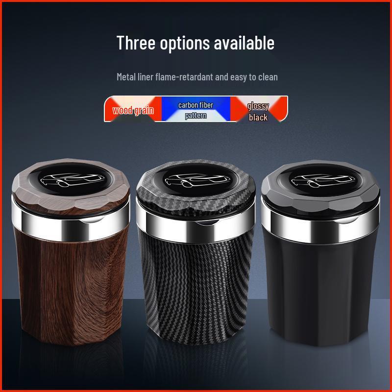 High Flame Retardant Car Ashtray with Lid & Light for 2025 GAC GS8/M8 Interior Modification