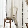 Japan Style Plain Semi-shading Bedroom Living Room Curtains Polyester Linen Flax Blend Country Vintage Cloth Art Decor Curtain