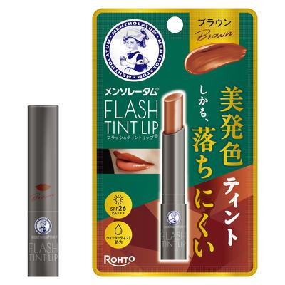 Mentholatum Lip Flash Tint 2g Protection Lip, Brown, [UV (SPF26, PA+++), Fragrance-Free]