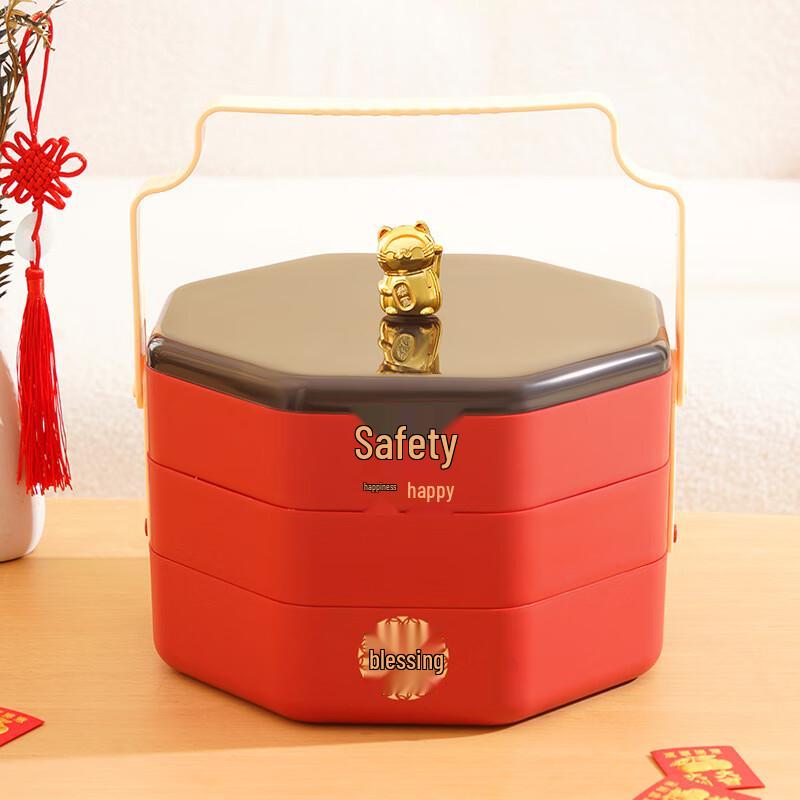 Lucky Cat Three-Layer Snack & Dry Fruit Plate 1 Piece