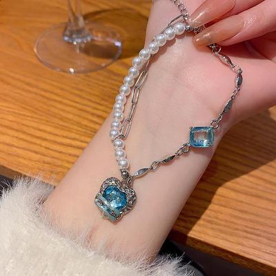 Blue Love Pearl Bracelet for Women - Elegant High-End Design