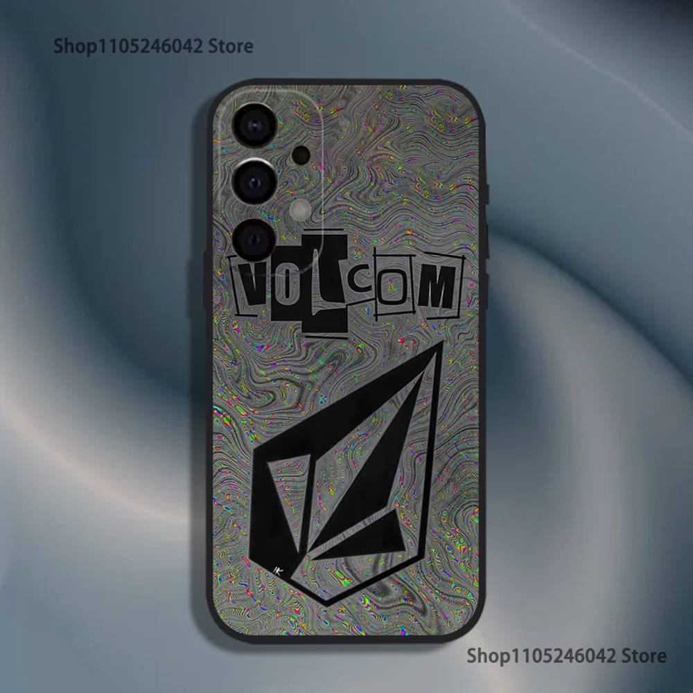 L-Luxury V-VOLCOM-S Sport Style Phone Case For Samsung S25,S24,S21,S22,S23,S30,Ultra,S20,Plus,Fe,Lite,5G Black Cover