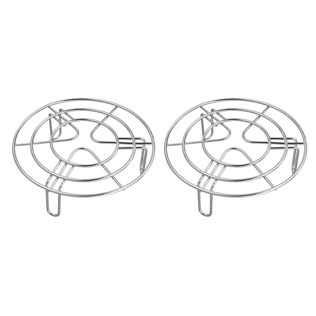 2 stk Dampskålstativ Høy temperaturbestandighet Lett å rengjøre Rustfritt Høy hardhet Instant Pot