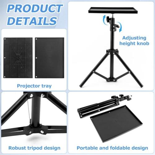 Ranjaner Projector Tripod Stand, Portable Laptop Tripod Stand, Multipurpose DJ Equipment Studio Stand Mount Holder for Outdoor Office Home Stage, Heig