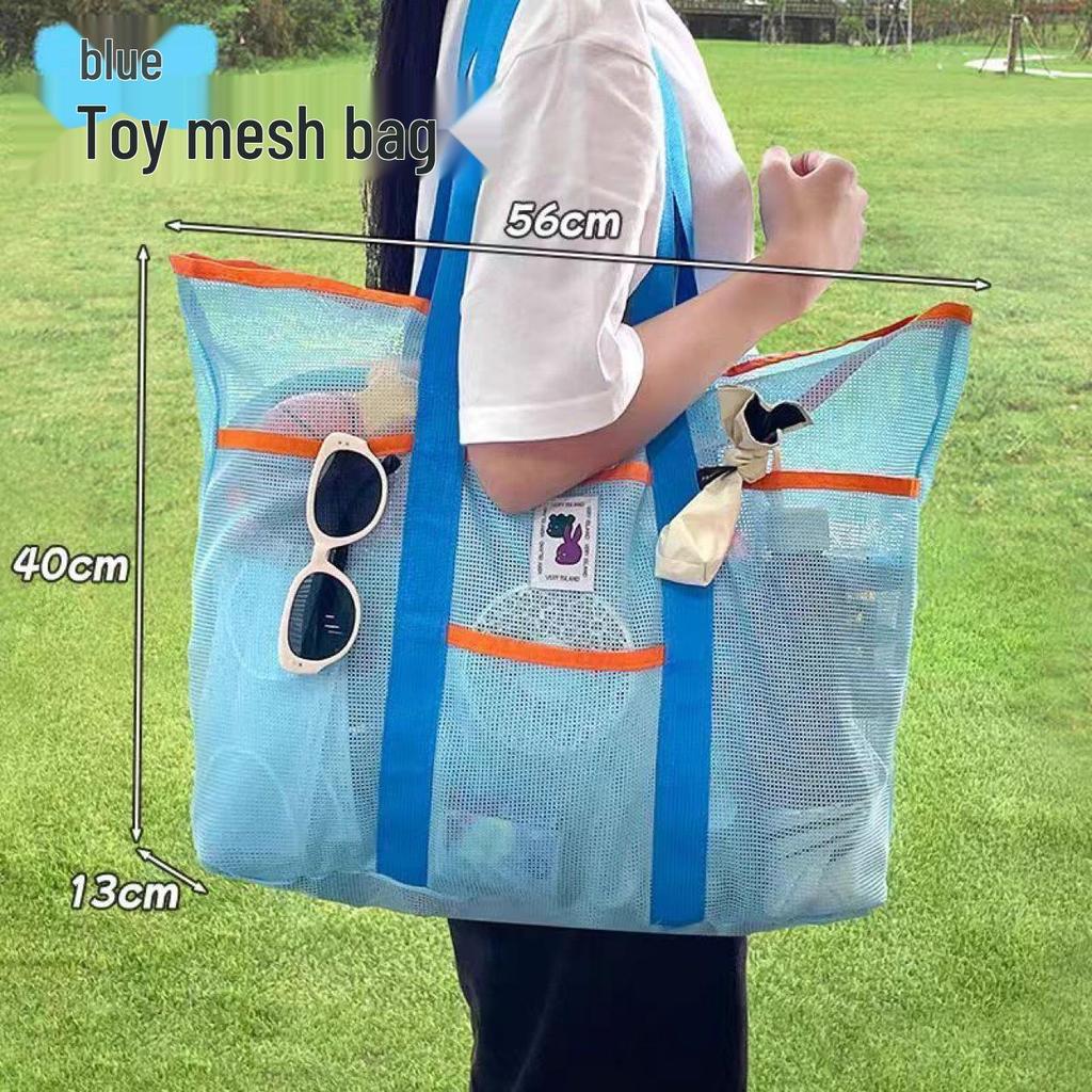 VIP Große Kapazität Koreanische Strandtasche - Tragbare Mesh-Umhängetasche für Fitnessstudio, Schwimmen und Outdoor