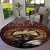 Roman SPQR Round Area Rug,Carpet Rug for Living Room Bedroom Sofa Playroom Decor,Non-slip Floor Mat