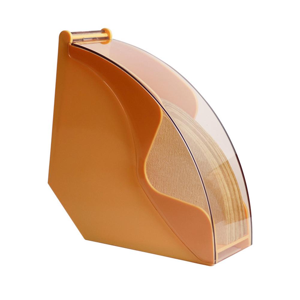 1 unidad Soporte para Papel de Filtro de Café de Goteo Manual Estante de Almacenamiento con Dispensador de Cubierta Acrílica Accesorios de Café Caja de Almacenamiento de Papel de Filtro amarillo
