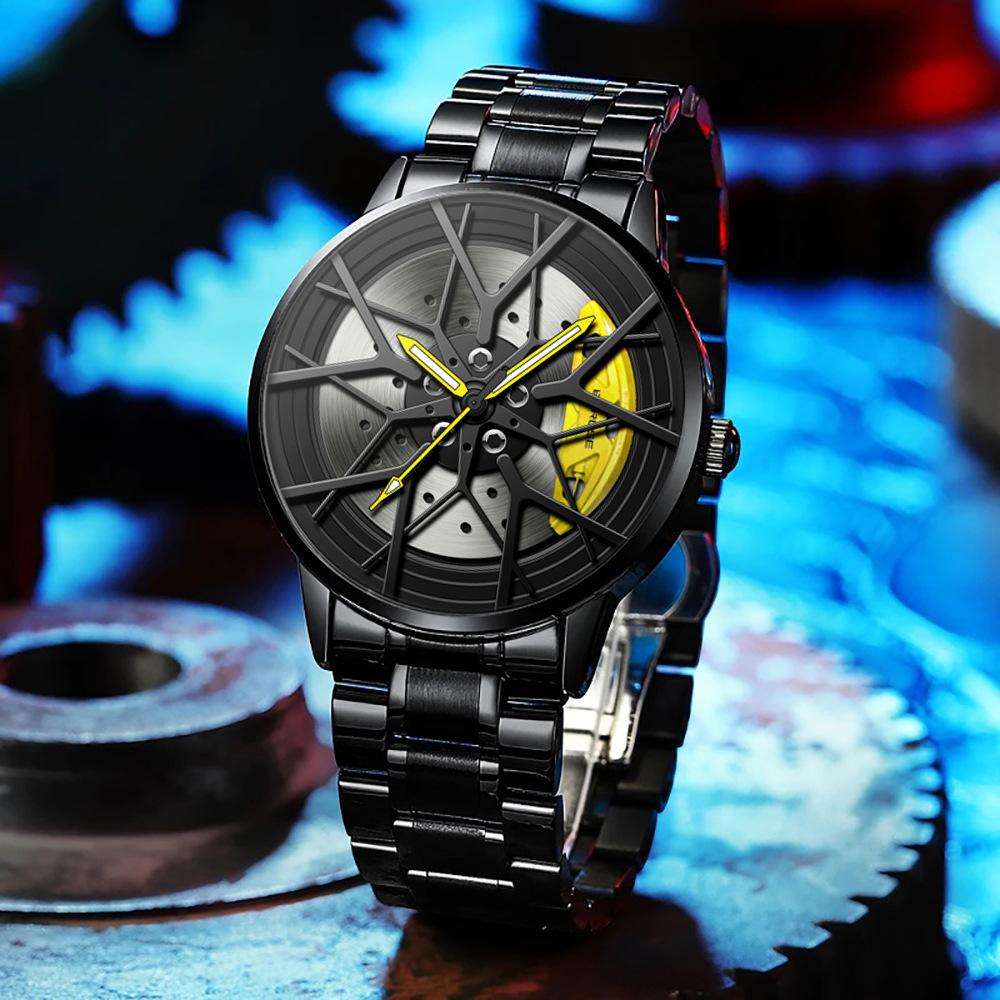 Boruse Wheel Caliper Watch Fashion Men'S Waterproof Luminous Quartz Quartz Watch