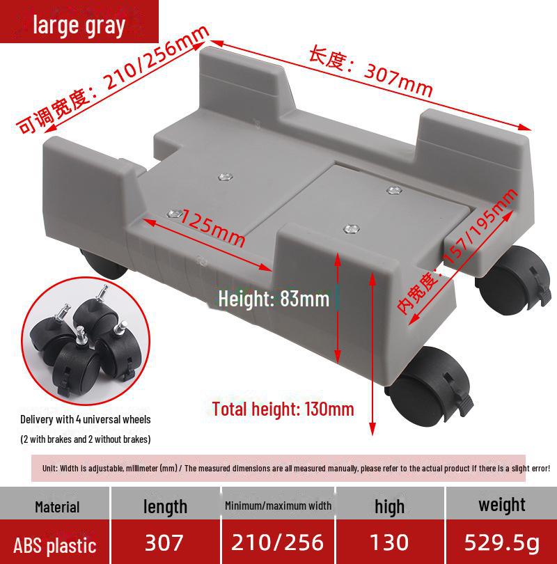 Wheeled ABS Plastic Desktop Computer Stand with Movable Pulley