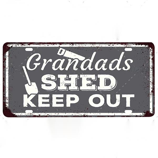 

FJ Винтажный Гараж Металлические Знаки Декор Жестяная Табличка Номерной Знак Украшение Мужская Пещера Табличка Домашняя Стена 15x30cm