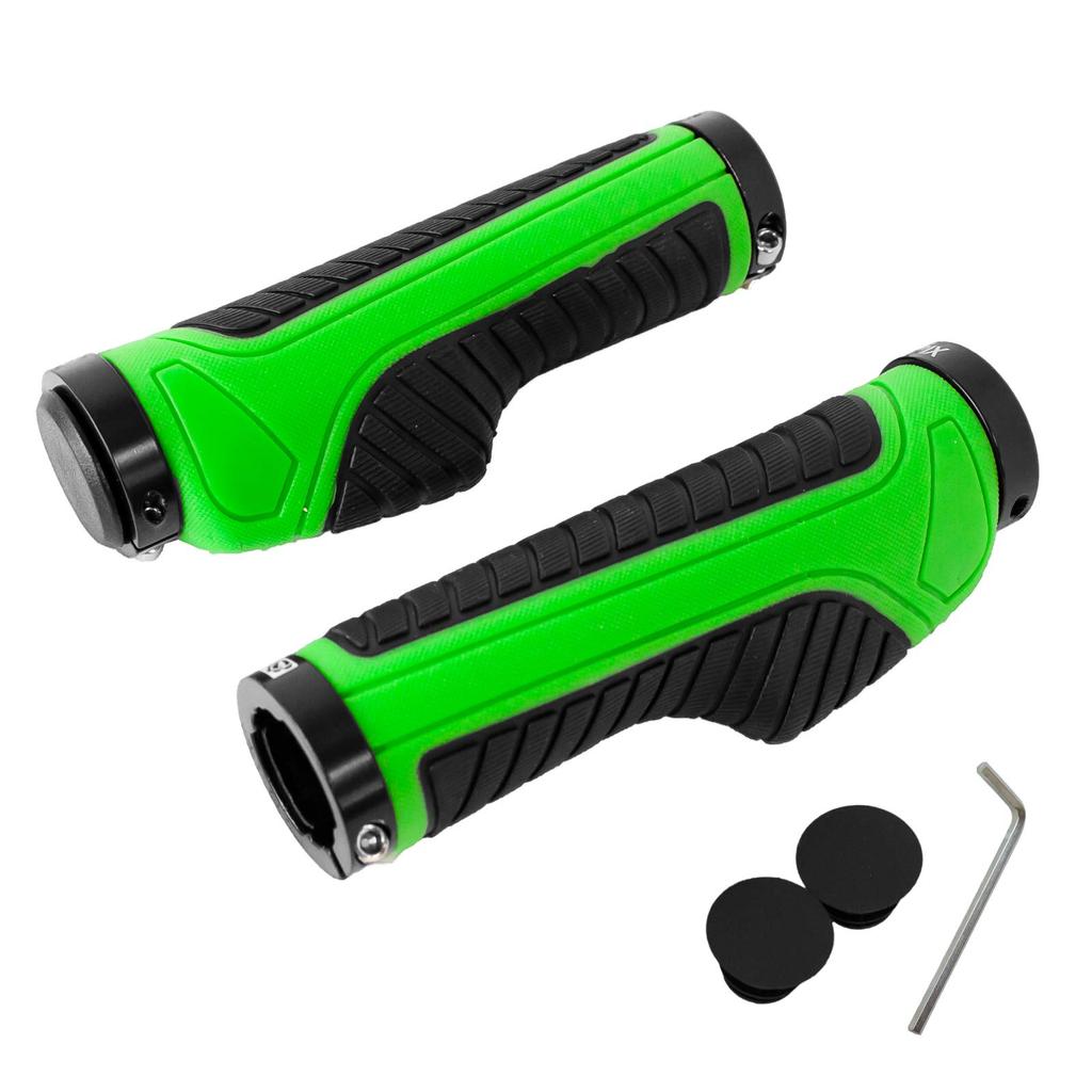GORIX Bicycle Ergonomic Shock Fatigue Double Mountain Cross Cycle Green GX-GP36 Grips, Design, Absorption, Reduction, Lock-On Fixation, Bike, Bike,