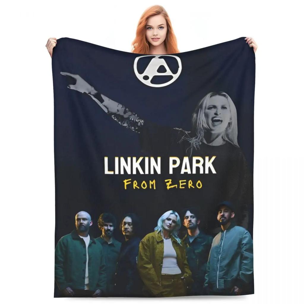 L-Linkin Rock Park Blanket Cover Fleece Super Warm Throw Blankets for Home Couch Bedroom Quilt