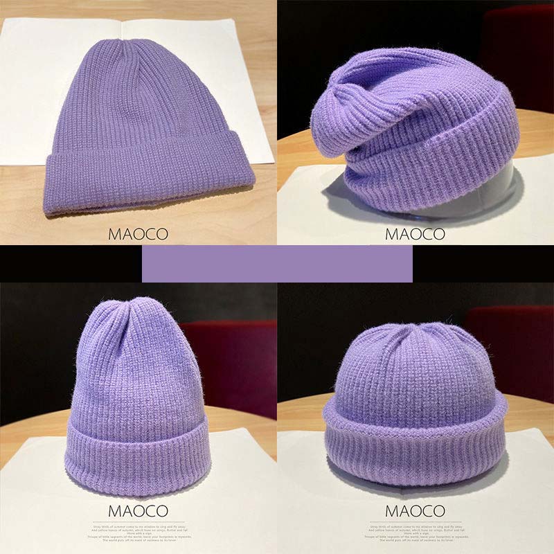 Dámská zimní tlustá teplá umělá králičí kožešina elastická pletací čepice Krásná čepice s čepicí