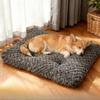 Zwingerbodenmatte Haustierkissen universelles Hundebett bequemes Haustierkissen verdicktes quadratisches Katzennest warm im Winter