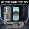 Robuster Kameraschutz Magnetische Bumper Handyhülle mit Ringständer Für iPhone 17 Pro Max Samsung Xiaomi Oppo Honor Harte PC Stoßfeste Hülle